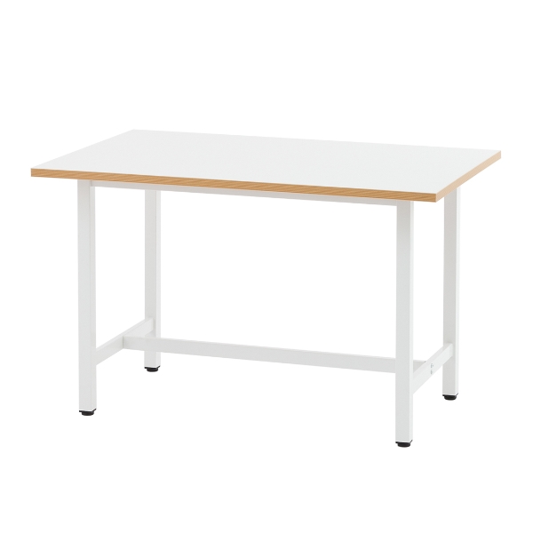 【法人限定】 作業台 幅120cm 奥行75cm テーブル 作業台テーブル DIY ワークテーブル （ 作業机 幅 120 机 作業デスク 工作台 オフィス 簡易テーブル 軽作業 デスク オフィス家具 会社 学校 作業スペース ホワイト ）_9