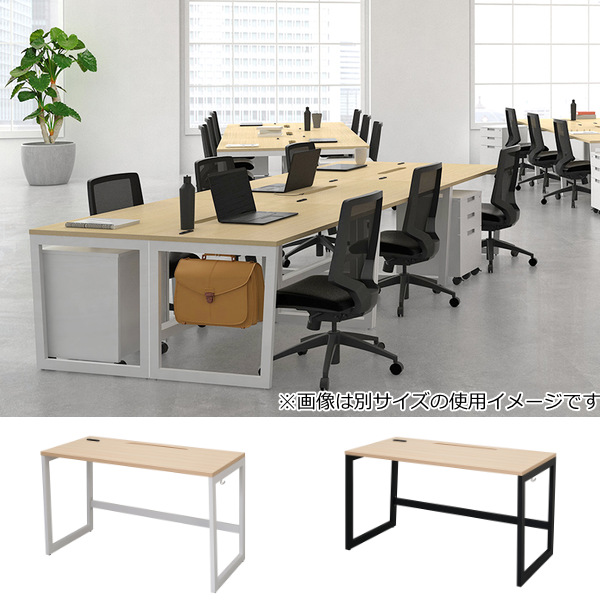 【法人限定】 デスク 幅120cm 奥行60cm ナチュラル オフィス オフィスデスク コンセント 配線 つくえ （ パソコンデスク 幅 120 ワークデスク フリーアドレス シンプルデスク オフィス家具 PCデスク フリーレイアウト ）_8