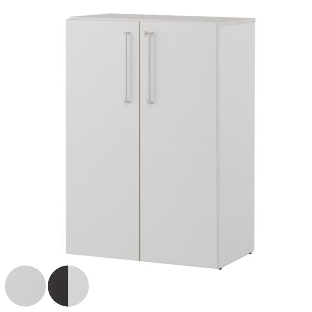 シェルフ 2列3段 ファイルラック 格子型 扉付 プリーマ3 幅80cm ( 法人限定 書棚 ラック 棚 書庫 収納家具 ファイル棚 カルテラック 鍵 カギ付き 扉付き A4対応 扉 シンプル 背面化粧 収納 )