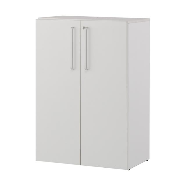 シェルフ 2列3段 ファイルラック 格子型 扉付 プリーマ3 幅80cm （ 法人限定 書棚 ラック 棚 書庫 収納家具 ファイル棚 カルテラック 鍵 カギ付き 扉付き A4対応 扉 シンプル 背面化粧 収納 ）