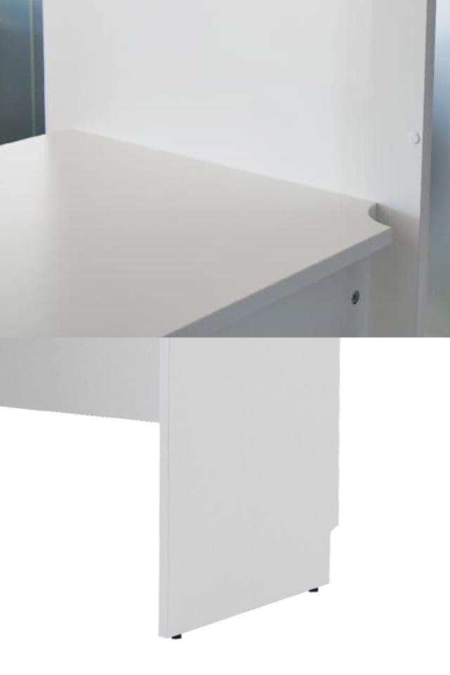 デスク PCブースデスク 増連 背板 木目調 （ 法人限定 連結用パーツ パネルデスク 個別ブース パーソナルブース パソコン ブース 個別学習 塾 ナチュラル ホワイト ダークブラウン オフィス家具 ）_6