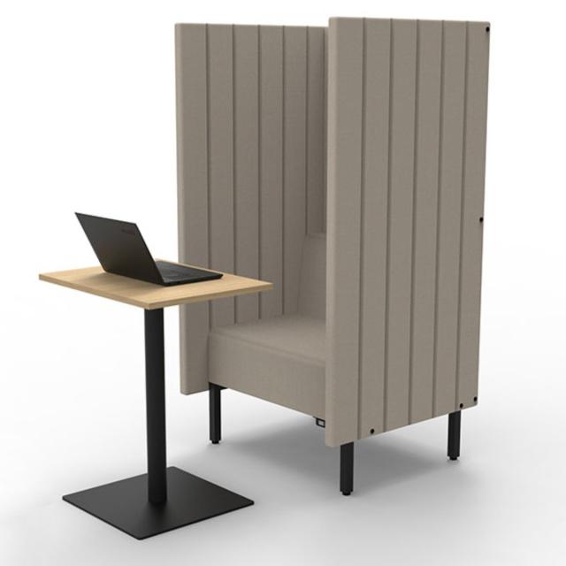 カフェテーブル 角形 幅60×奥行45×高さ72cm リスタ （ 法人限定 オフィス カフェ ラウンジ テーブル コンパクト 木目調 スタイリッシュ ナチュラル シンプル おしゃれ 会議 ミーティング ）_5