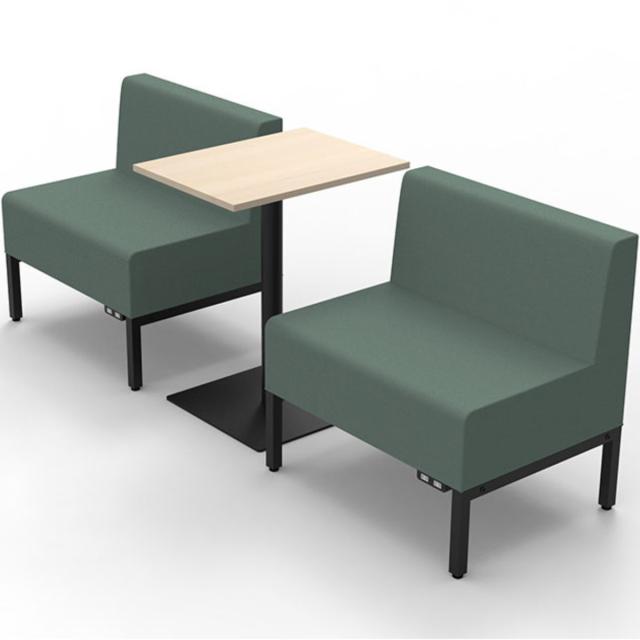 カフェテーブル 角形 幅60×奥行45×高さ72cm リスタ （ 法人限定 オフィス カフェ ラウンジ テーブル コンパクト 木目調 スタイリッシュ ナチュラル シンプル おしゃれ 会議 ミーティング ）_6