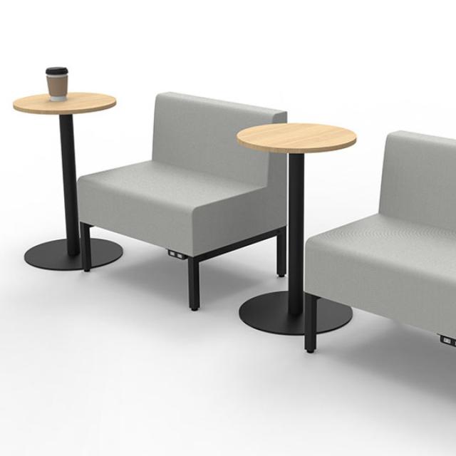 カフェテーブル 円形 直径45cm 高さ72cm リスタ （ 法人限定 丸 ラウンドテーブル オフィス カフェ ラウンジ テーブル コンパクト 木目調 スタイリッシュ ナチュラル シンプル おしゃれ 会議 ミーティング ）_5