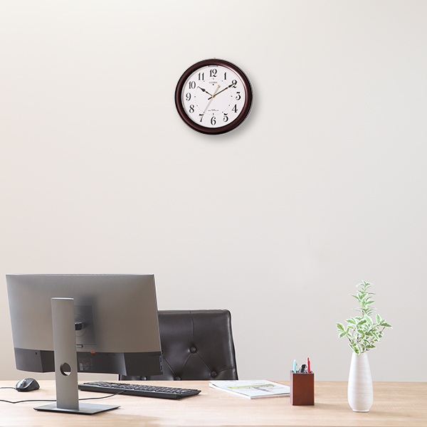 掛け時計 電波時計 シチズン CITIZEN 夜間自動点灯機能付き （ 壁掛け