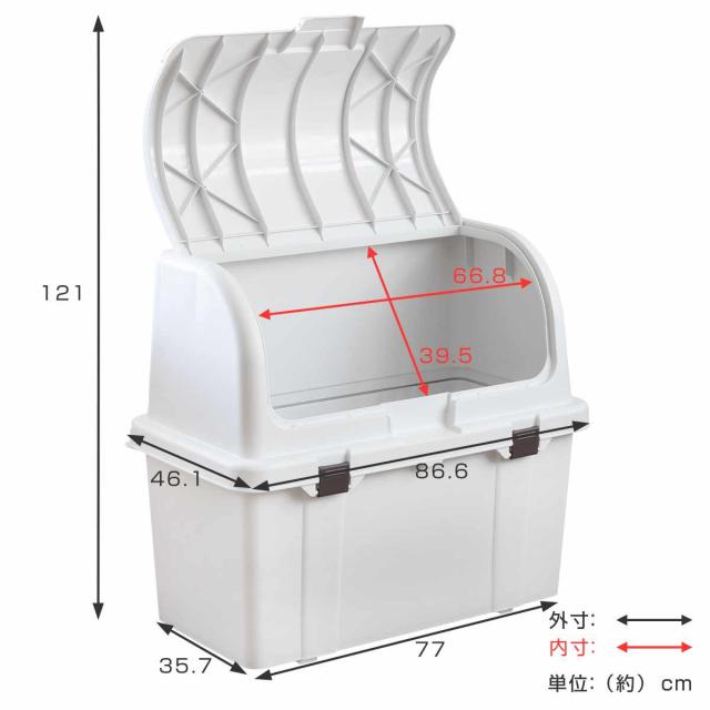 ゴミ箱 220L 屋外 トラッシュコンテナ （ ごみ箱 220リットル コンテナ 大容量 大型 分別 ダストボックス 収納 屋外収納 大型分別容器 ベランダ 軒下 ゴミ箱 20リットル）_3