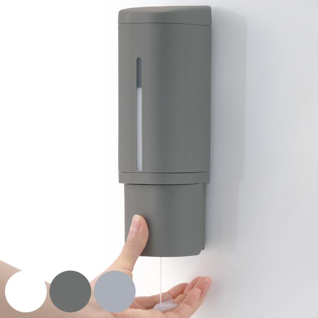 ディスペンサー ホバー マグネット 下から出てくるディスペンサー 500ml 同色3個セット （ 液体 ソープディスペンサー 磁石 詰め替えボトル 壁面 3個 詰め替え プッシュ 壁付け シール付 シンプル ホワイト ダークグレー グレー ）の通販は 5,980円