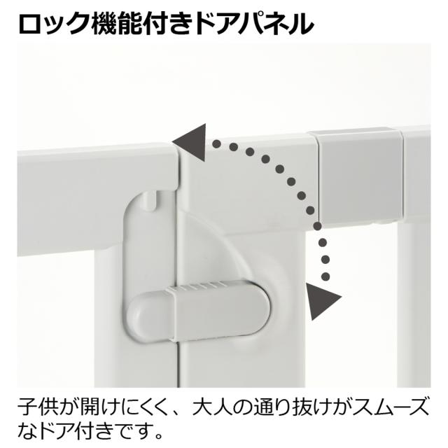 ベビーゲート パーテーションにも使える ベビーサークル 10枚セット ドア付 （ リッチェル ベビーフェンス パーテーション 置くだけ ベビー 赤ちゃん ベビーガード フェンス セーフティグッズ レイアウト自由 買い足し 簡単組立 ）_10