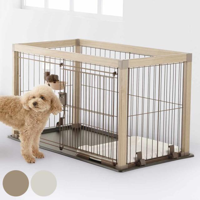 サークル アルミフレーム ペットサークル 90-60 超小型犬 小型犬 （ ケージ ペットケージ ドッグサークル ペット用 リッチェル お手入れ簡単 ペット用品 幅87cm 木目調 ）