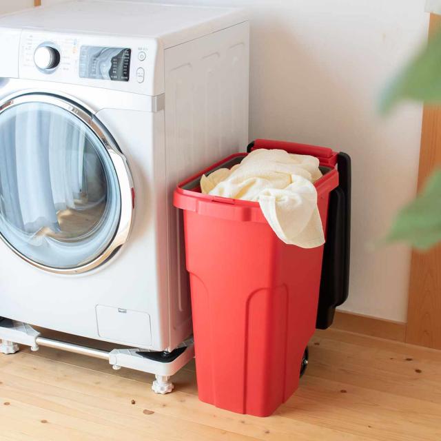 ゴミ箱 45L 屋外兼用 2輪 （ ごみ箱 45リットル 屋外 屋内 兼用 ハンドル キャスター付 海外 ふた付き 大容量 分別 連結可能 パッキン付 ニオイ漏れ防止 45 ダストボックス キャスターペール カラス対策 ふたロック 袋止め ゴミ箱 45リットル ゴミ箱 分別）_17