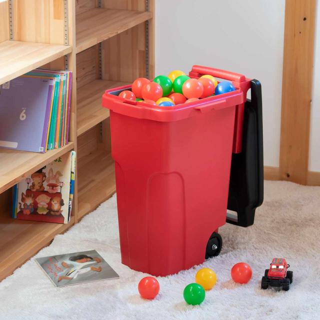 ゴミ箱 45L 屋外兼用 2輪 （ ごみ箱 45リットル 屋外 屋内 兼用 ハンドル キャスター付 海外 ふた付き 大容量 分別 連結可能 パッキン付 ニオイ漏れ防止 45 ダストボックス キャスターペール カラス対策 ふたロック 袋止め ゴミ箱 45リットル ゴミ箱 分別）_18