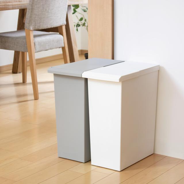 ゴミ箱 30L 同色2個セット TOSTE レバーオープン （ ごみ箱 トステ 30リットル ダストボックス 棚下 OK 分別 ふた付き おしゃれ シンプル スリム フラップオープン キャスター付き 袋 見えない キッチン ）_16