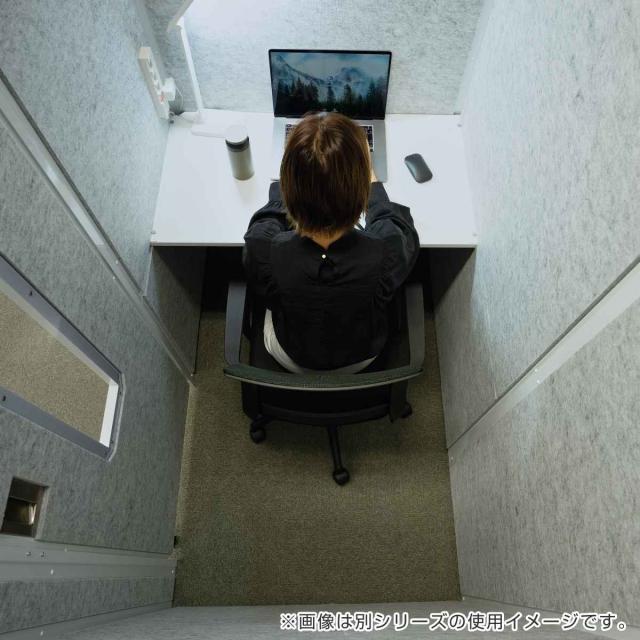 吸音ブース サイドイン セミオープン デスク付き REMUTE （ オフィス 個室ブース 1人用 部屋 簡易 吸音 騒音 軽減 防音 天井オープン ワークブース 電源タップ 換気ファン リモート会議 テレワーク ワークスペース 集中 ）_14
