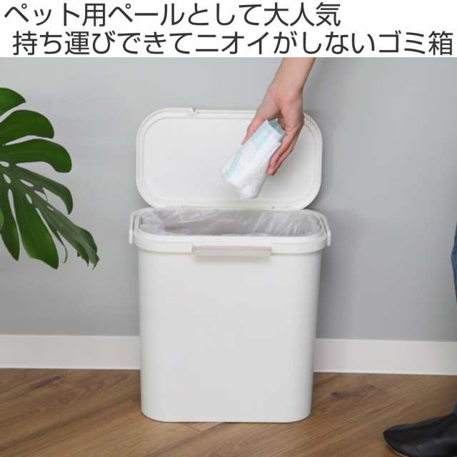 ゴミ箱 運べる防臭ペール 10L パッキン付き スリム ロック付き