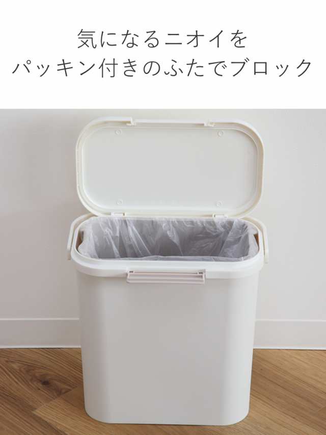 ゴミ箱 運べる防臭ペール 10L パッキン付き スリム ロック付き