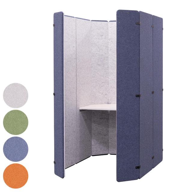 吸音 オフィスブース REMUTE オクタ （ 間仕切り 仕切り 目隠し 衝立 自立 個室 簡易 ブース デスク付き 机 リモートワーク テレワーク Web会議 在宅勤務 電話 防音 雑音 騒音 軽減 オフィス 組立て 日本製 ）の通販は 159,500円