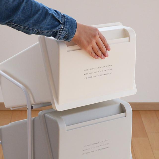 ゴミ箱 分別 3段 60L コンテナスタイル （ ごみ箱 分別ごみ箱 キャスター付き ダストボックス ふた付き キッチン スリム ゴミ箱 分別 キッチン ゴミ箱）_11