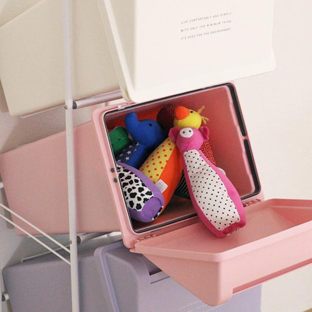 ゴミ箱 分別 3段 60L コンテナスタイル （ ごみ箱 分別ごみ箱 キャスター付き ダストボックス ふた付き キッチン スリム ゴミ箱 分別 キッチン ゴミ箱）_17