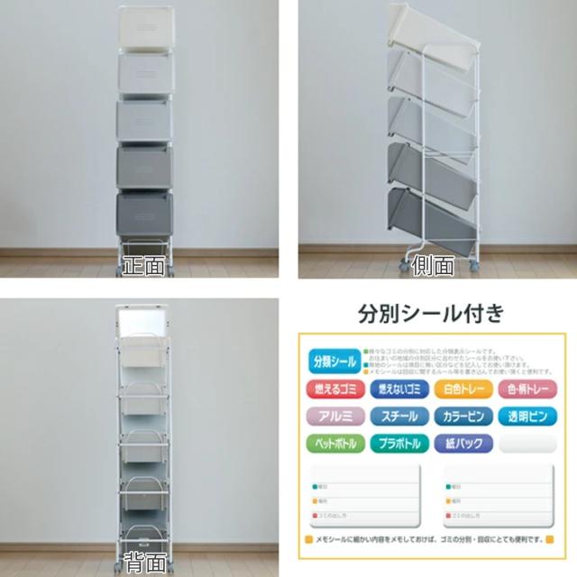 ゴミ箱 分別 5段 100L コンテナスタイル （ ごみ箱 分別ごみ箱 キャスター付き ダストボックス ふた付き キッチン スリム ゴミ箱 分別）_2