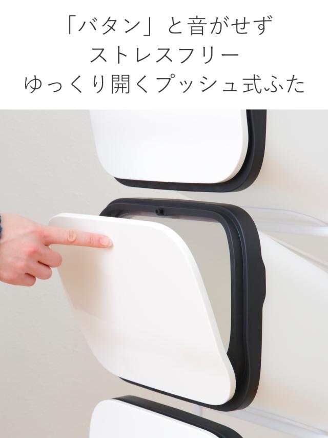 ゴミ箱 5段 Nスムース スタンドダストボックス （ ごみ箱 19L×5 ふた付き ダストボックス 分別ごみ箱 キャスター付き 縦型 20リットル 5個 フタ付 前開き キッチン スリム 蓋付き くずかご たて型 収納 ダストBOX ）_5