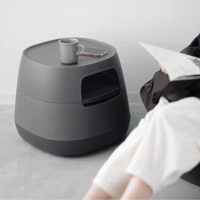 サイドテーブル 高さ38.2cm 天板なし poapel 動かせるくつろぎ収納ローテーブル （ テーブル キャスター付き 棚付き 収納 ソファサイド 日本製 ソファテーブル ミニテーブル ベッドサイド コーヒーテーブル ）_7