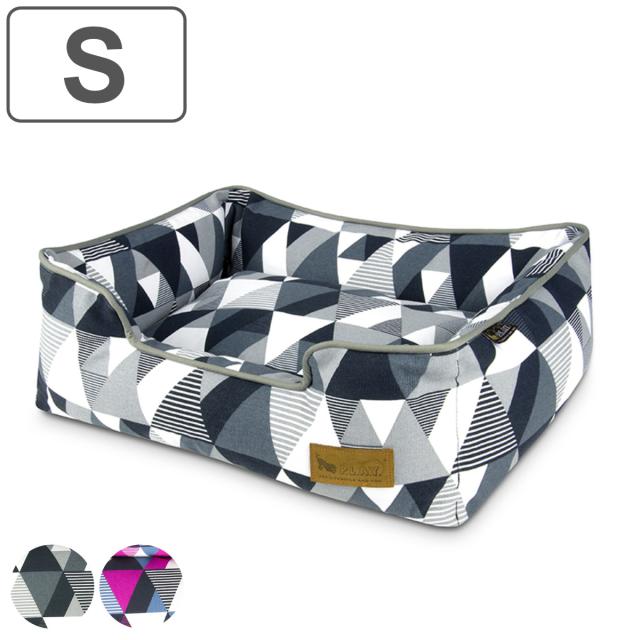 ペットベッド P.L.A.Y. ラウンジベッド S モザイク 洗える （ スクエア型 ペット用 犬 ネコ ベッド シンプル おしゃれ 室内 ペット用品 Sサイズ 洗えるベッド オールシーズン ペットソファ ペットクッション 高品質 ）