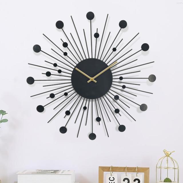 掛け時計 秒針なし 静音 メテオシャワー アプリクス 直径50cm （ 時計 壁掛け時計 ウォールクロック アナログ 壁 かけ時計 掛時計 静か 単三電池 黒 とけい クロック 壁かけ時計 壁掛け スイープ 音がしない 3Dアート APRICUS ）