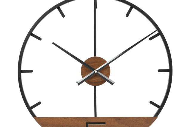 掛け時計 ホライズン おしゃれ 秒針なし 静音 （ 時計 壁掛け時計 ウォールクロック アナログ 壁 かけ時計 掛時計 静か 単三電池 とけい クロック 壁かけ時計 壁掛け 音がしない インテリア ナチュラル 木目調 ）_9
