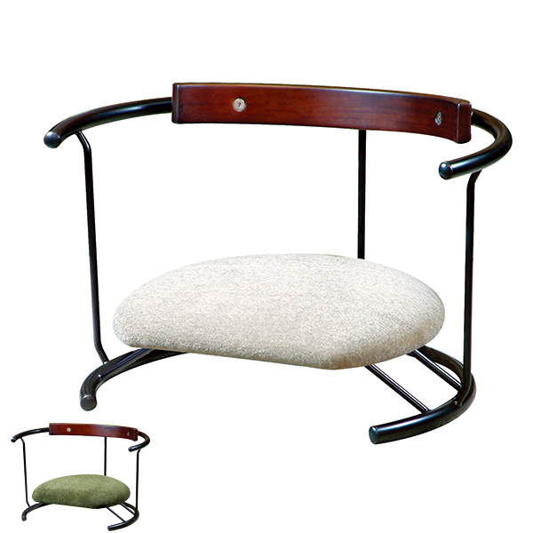 あぐら座椅子 高さ35cm 背板付き 座ユー スイングスツール 座椅子 （ あぐらチェア あぐら椅子 あぐら 胡坐 椅子 チェア チェアー イス いす 布張り 和室 畳 姿勢 楽 スイング 腰掛け 背もたれなし ）