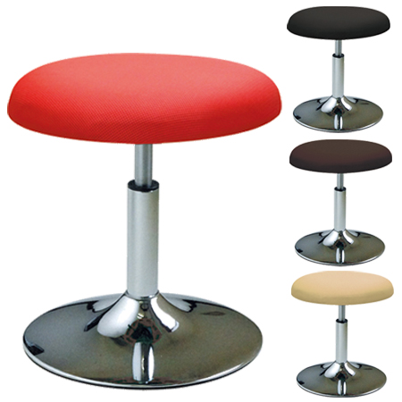 スツール　椅子　コーンワイドスツール　幅広 （ 高さ調節 背もたれなし イス　いす　チェアー　ゆったり　昇降　高さ調整 ）