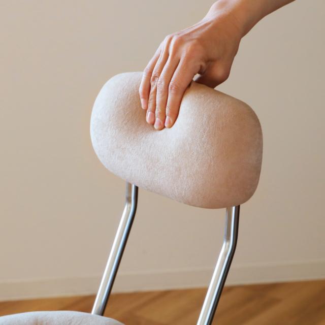 折りたたみ椅子 座面高75cm ハイタイプ ドーナツクッション 背もたれ付