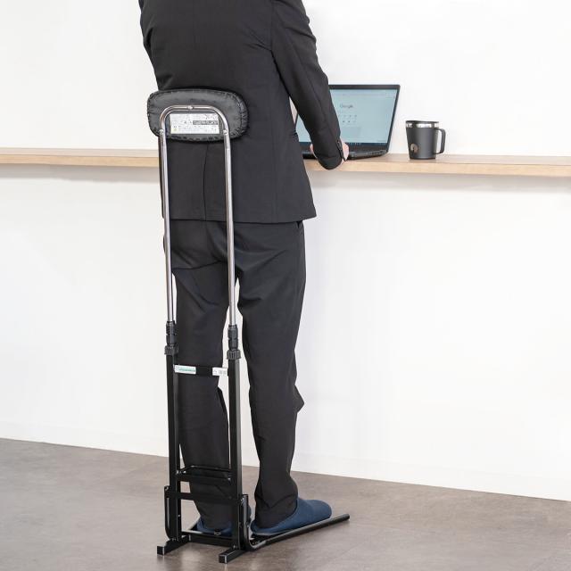 オフィスチェア 腰痛 チェアスタンド 立ち姿勢サポート 背もたれ調節 高さ77〜120cm （ ストレッチ 姿勢 サポート 疲労 軽減 器具 作業 立ち仕事 オフィス 工場 休憩室 施設 日本製 ）_13