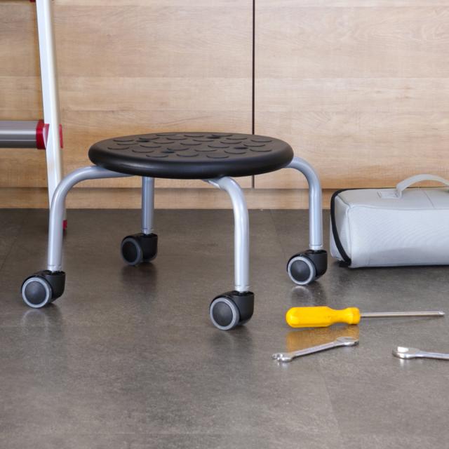 スツール 丸 キャスター ロータイプ 耐荷重100kg 座面高25cm （ 作業椅子 椅子 チェア イス コンパクト 小さい 座ったまま 移動 低い 姿勢 軽量 スタッキング 積み重ね 日本製 完成品 工場 オフィス ガレージ ）