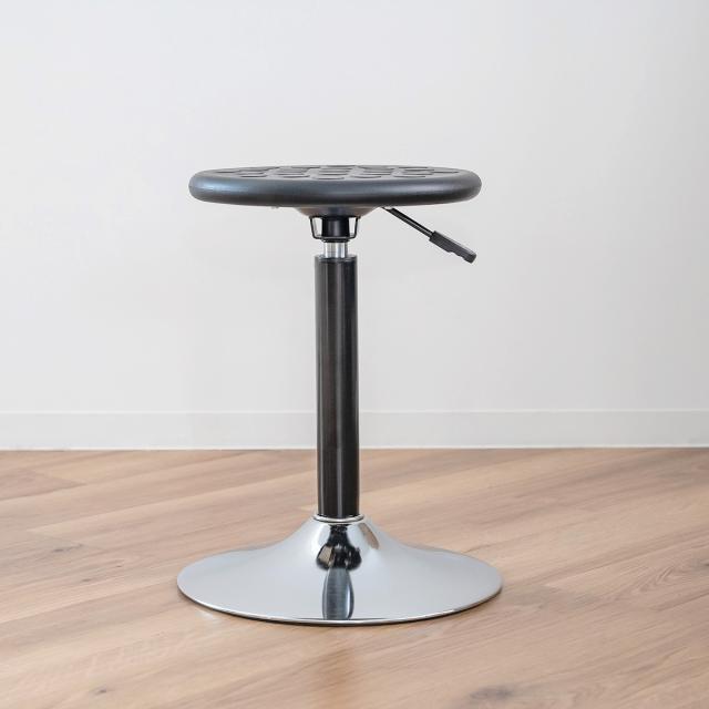 スツール 丸 昇降 回転 座面高43〜61.8cm （ 椅子 チェア いす バーチェア カウンターチェア ハイチェア 高さ調節 完成品 日本製 スチール パイプ 背もたれなし レバー式 360度 回る 昇降式 ）_10
