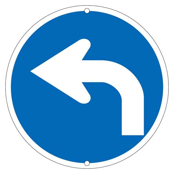 標識 道路標識 上下穴タイプ 無反射 「 指定方向外進行禁止 」 道路311−B左 日本製 （ 道路 構内 スチール製 安全標識 安全 構内標識 用品 グッズ 安全用品 業務用 業務用品 ）