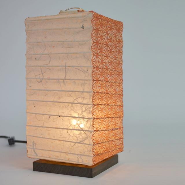 テーブルライト 和紙 テーブルランプ 落水雲龍X麻葉煉瓦 （ 照明 テーブル LED 和照明 和室 和モダン 電気 デスク ライト 和風 照明器具 テーブル照明 ）の通販は 5,225円
