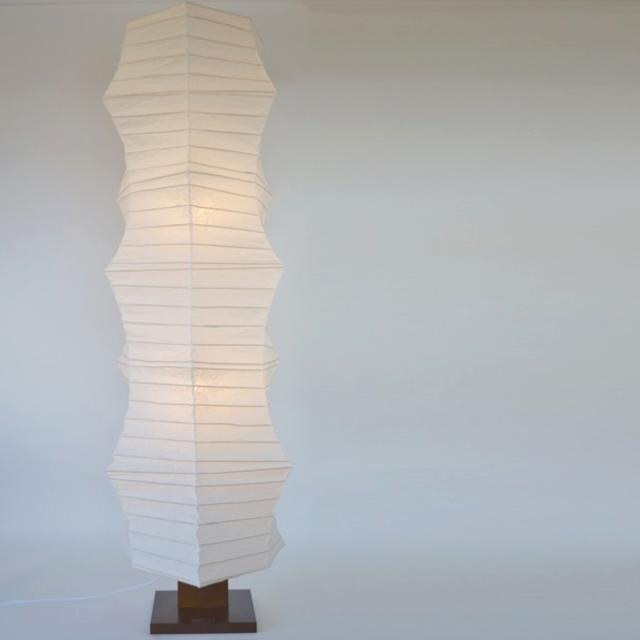 フロアライト 2灯 kanabo 和紙 金棒型 揉み紙 日本製 彩光デザイン （ LED スタンドライト 美濃 フロア スタンド 大型 フロアランプ 照明 和 モダン 和モダン 和室 おしゃれ 照明器具 ）_4