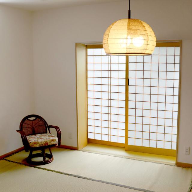 ペンダントライト 3灯 雲龍 ベージュ×麻葉唐茶 美濃和紙 日本製 （ 照明 和室 和風照明 3灯式 照明器具 和室用 和モダン 天井 3灯ペンダント LED 電気 ペンダント照明 インテリア ）_9