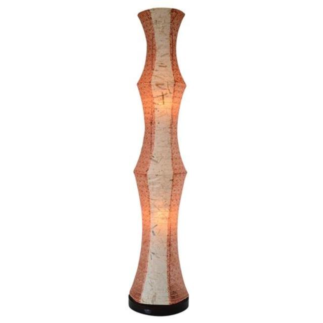 フロアライト 2灯 LED対応 和紙 バナナ紙X麻葉煉瓦 日本製 （ 照明 LED