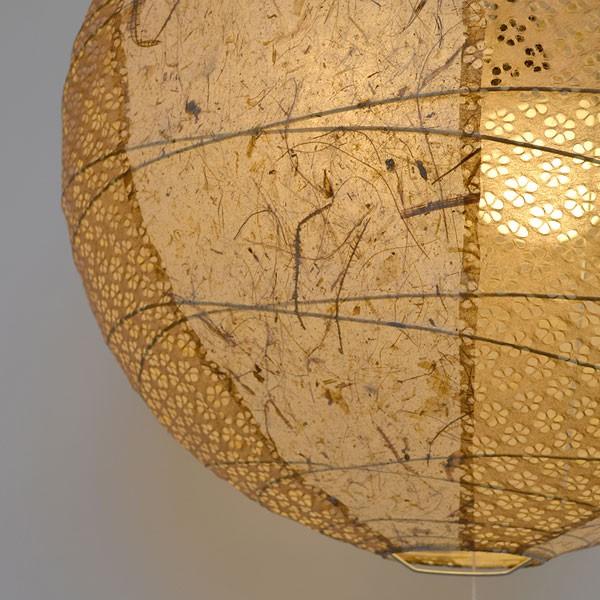 ペンダントライト 1灯 37cm 提灯 ツインバナナ 和紙照明 日本製 彩光デザイン （ 照明 LED 和室 和風 和風照明 寝室 紐付き 引き紐 吊り下げ E26 和 和モダン 照明器具 ライト おしゃれ インテリア リビング 丸 球 1灯式 ）_4