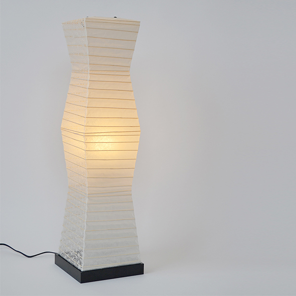 フロアライト 幅19×奥行19×高さ71cm stone ストーン 美濃紙×麻葉白 SF-2070 （ 照明 ライト 照明器具 間接照明 フロアランプ 和紙 リビング ダイニング 居間 寝室 店舗 和室 洋室 おしゃれ 癒し 美濃和紙 ）_3