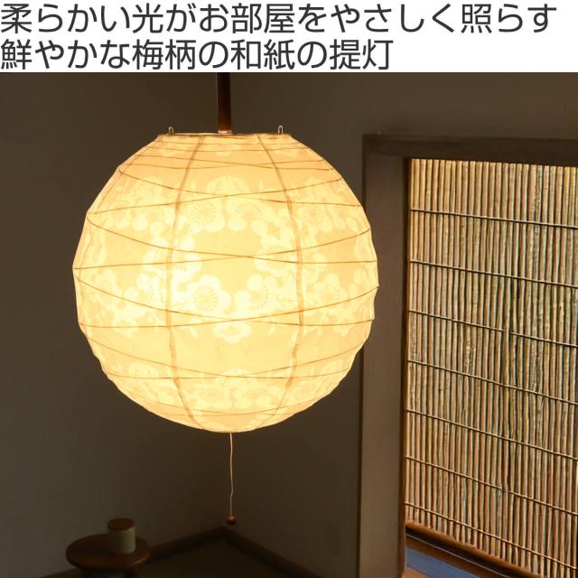 ペンダントライト 2灯 透かし梅 美濃和紙 日本製 （ 照明 天井 和風 