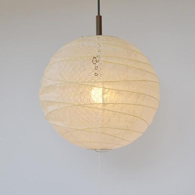 ペンダントライト 1灯 cross 小倉流紙白×小梅白 直径37×高さ35cm 和紙照明 日本製 和風 天井照明 （ 照明 天井 和風照明 丸 吊り下げ ライト 照明器具 1灯式 リビング ダイニング 居間 寝室 和室 洋室 おしゃれ 和紙 食卓用 店舗 ）