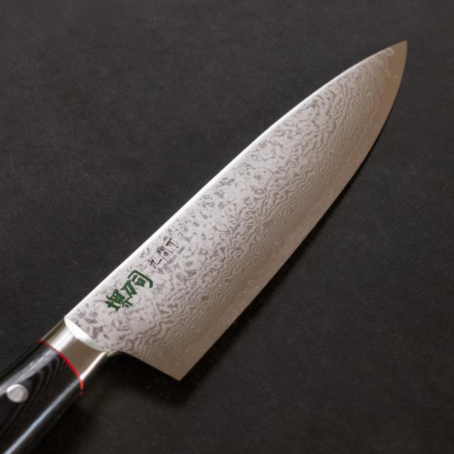 牛刀 20cm 九間丁 ダマスカス鋼割込 黒マイカルタ 堺刀司 日本製
