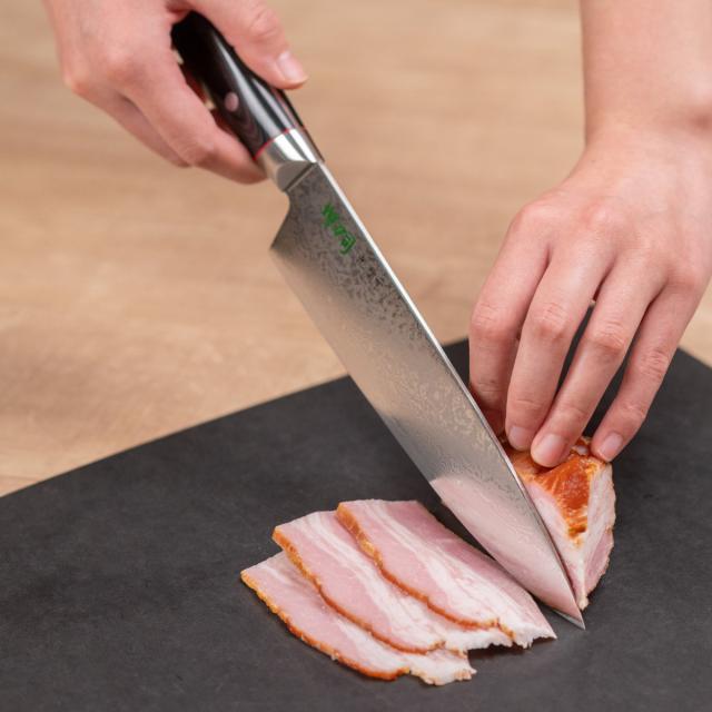 武生特殊鋼材製VG10鋼使用 ダマスカス鋼8インチシェフナイフ万能包丁