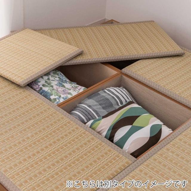 樹脂畳ユニット Mセット ロータイプ 幅120cm×4 収納付ベンチ （ 高さ31.5cm 畳 小上がり 収納 ベンチ 収納ボックス セット 掘りごたつ 和モダン 和風 シンプル ）_5