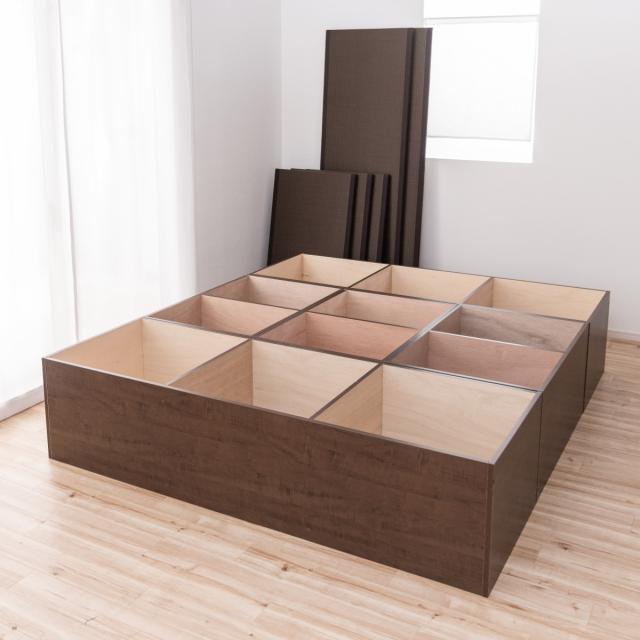 樹脂畳ユニット Lセット ハイタイプ 幅180cm×2 幅90cm×3 収納付ベンチ 