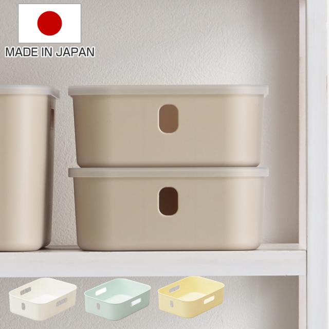 収納ケース ナチュラ インボックス ソフト スリムS 幅26×奥行19×高さ8cm （ 収納ボックス ケース ボックス 収納 小物入れ 小物収納 持ち手 取っ手 付き 小物ケース カラーボックス 浅型 ハーフ 日本製 ）