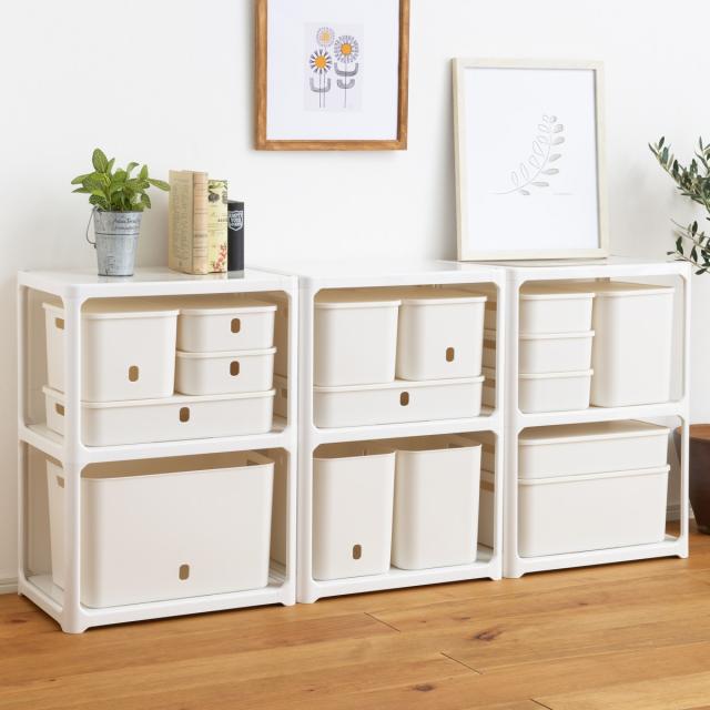 収納ケース ナチュラ インボックス ソフト スリムM 幅26×奥行19×高さ