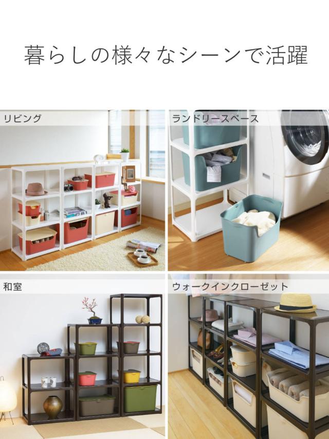 収納ボックス カタス L カラーボックス インナーボックス 引き出し 同色10個セット （ 収納ケース 前開き 収納 プラスチック ケース ボックス 日本製 小物収納 スタッキング 小物入れ おもちゃ箱 衣類収納 インナーケース おしゃれ ）_10